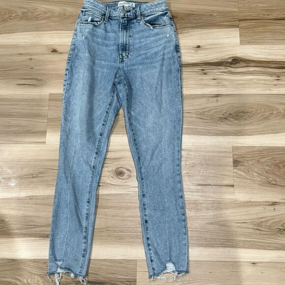 Abercrombie and Fitch Curve Love High Rise Super Skinny Ankle Jeans Women’s 25/0 - Picture 1 of 4